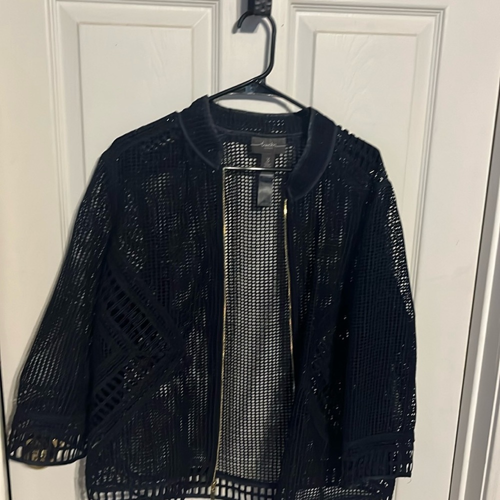 Chicos navy blue mesh jacket